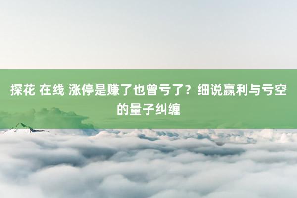 探花 在线 涨停是赚了也曾亏了？细说赢利与亏空的量子纠缠