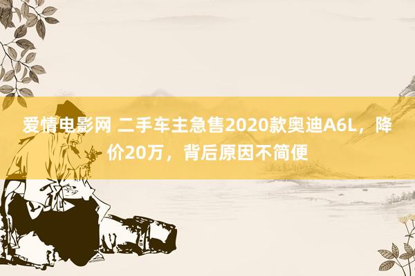 爱情电影网 二手车主急售2020款奥迪A6L，降价20万，背后原因不简便