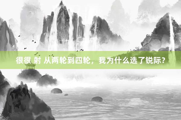 很很 射 从两轮到四轮，我为什么选了锐际？