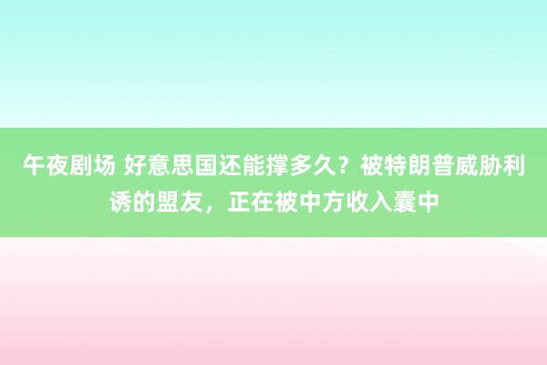 午夜剧场 好意思国还能撑多久？被特朗普威胁利诱的盟友，正在被中方收入囊中
