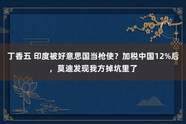 丁香五 印度被好意思国当枪使？加税中国12%后，莫迪发现我方掉坑里了