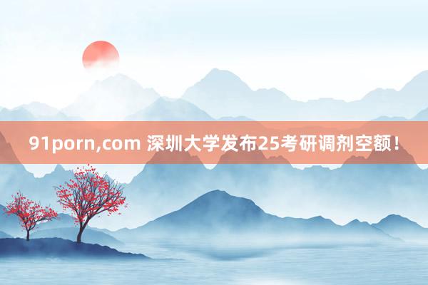 91porn,com 深圳大学发布25考研调剂空额!