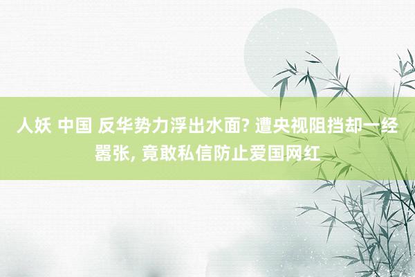 人妖 中国 反华势力浮出水面? 遭央视阻挡却一经嚣张, 竟敢私信防止爱国网红