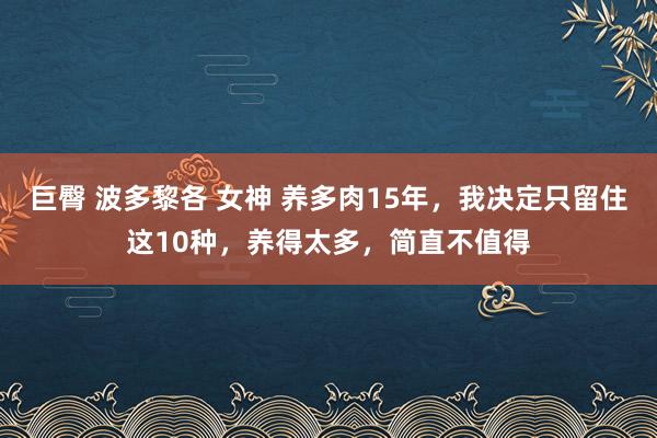 巨臀 波多黎各 女神 养多肉15年，我决定只留住这10种，养得太多，简直不值得