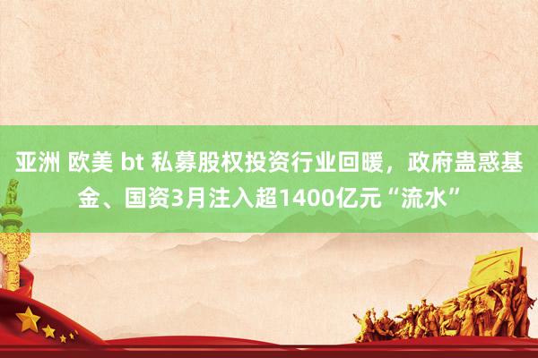 亚洲 欧美 bt 私募股权投资行业回暖，政府蛊惑基金、国资3月注入超1400亿元“流水”